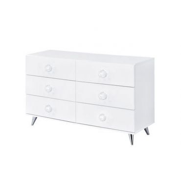 Adair Six Drawer Dresser White Finish