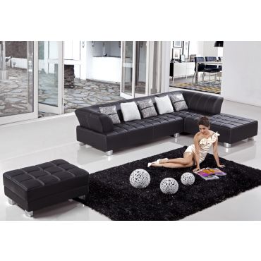 Star Leather Sectional Sofa Set