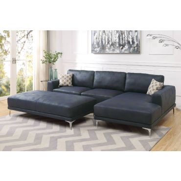 Akara Navy Blue Modern Sectional