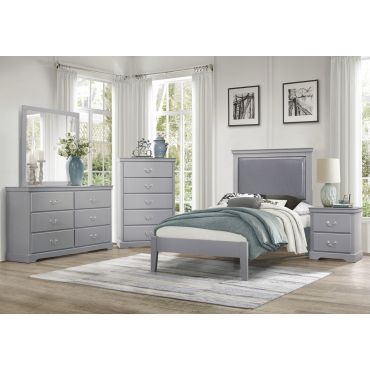 Alanna Grey Finish Bedroom Collection