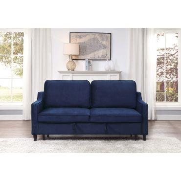 Albert Navy Velvet Loveseat Sleeper