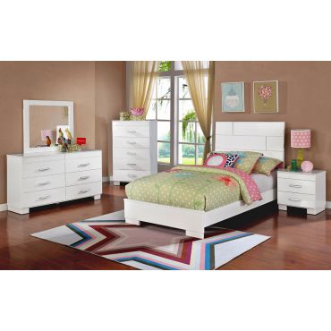 Alem White Youth Bedroom Furniture