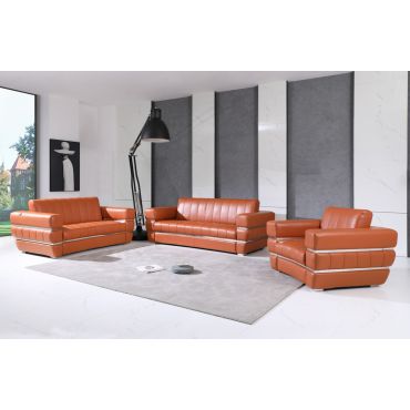 Allison Modern Design Leather Sofa Set