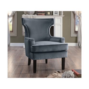 Alyssa Gray Velvet Accent Chair
