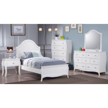 Amalia Youth Bedroom White Finish