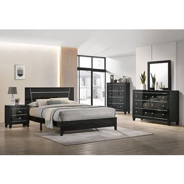 Amory Black Lacquer Bedroom Set