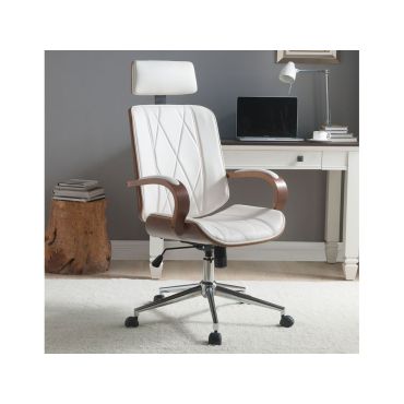 Ardor Office Chair White Leather