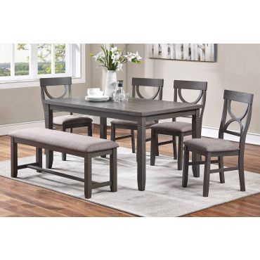 Armus Rustic Grey 6-Piece Dining Table Set