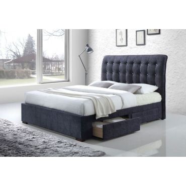 Aroma Grey Fabric Platform Storage Bed