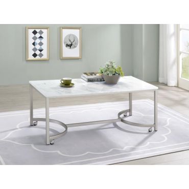 Arviso Faux Marble Top Coffee Table