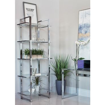 Ashlar Glass Shelf Bookcase