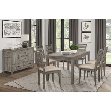 Atenna Rustic Grey Dining Table Set