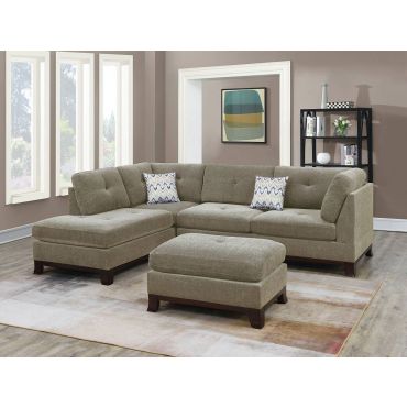 Audrey Camel Chenille Sectional Set