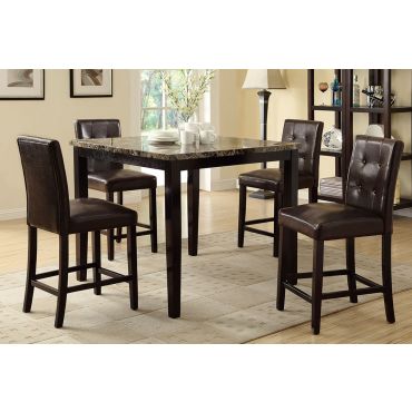 Avery Faux Marble Top Pub Table Set