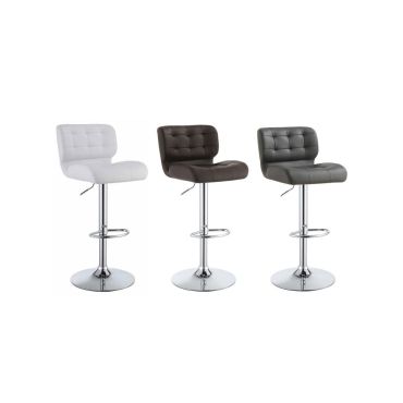 Micah Tufted Leather Modern Bar Stool