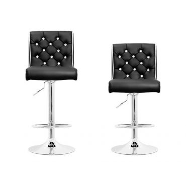 Barry Crystal Tufted Bar Stool Set of 2