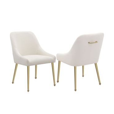 Beatrix Ivory Velvet Dining Chairs