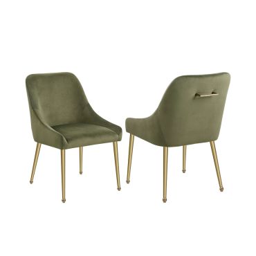 Beatrix Olive Green Velvet Dining Chairs