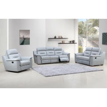 Becky Grey Leather Recliner Living Room