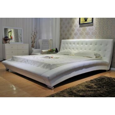 Belaire Modern Platform Leather Bed