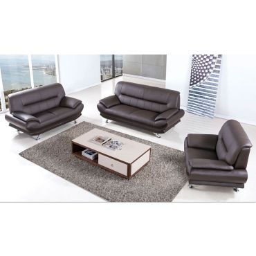 Bella Dark Chocolate Genuine Leather Sofa