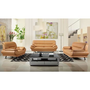 Bella Modern Genuine Leather Sofa Set