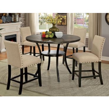 Biony Industrial Counter Height Table Set,Biony Round Table Top