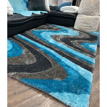 Blue Living Shag Rug Collection 112