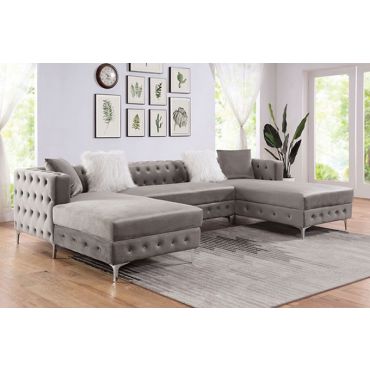 Bolton Grey U-Shape Sectional Set