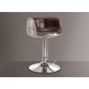 Bomber Aluminum Finish Bar Stool