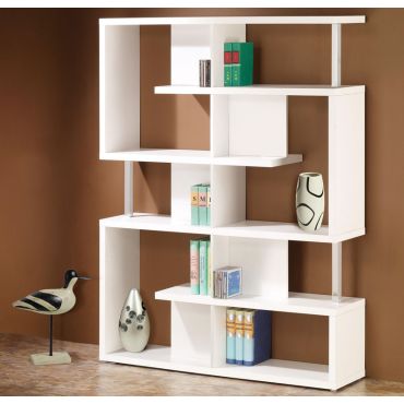 Borum Modern Style White Bookcase