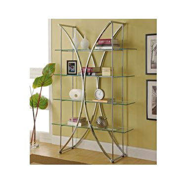 Damon Modern Glass Bookshelf