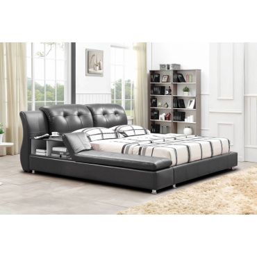 Bovina Grey Platform Bed With Display