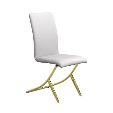Brady White Gold Dining Chairs