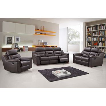 Becky Modern Leather Recliner Sofa Set