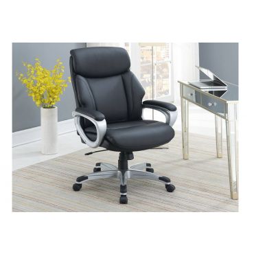 Brit Black Leather Office Chair