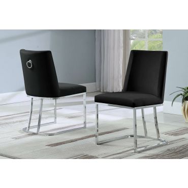 Brooke Black Velvet Dining Chair