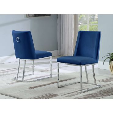 Brooke Navy Velvet Dining Chair