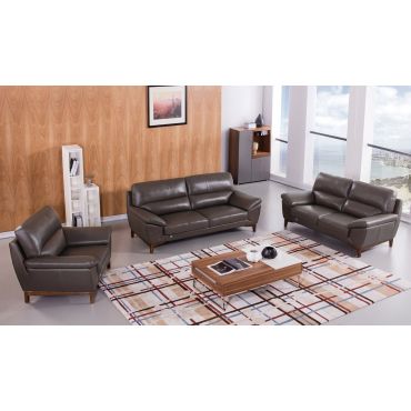 Brookville Italian Leather Living Room