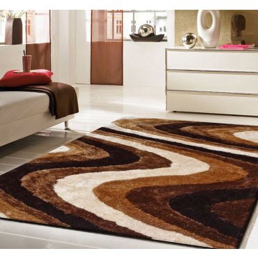 Brown Living Shag Rug 112