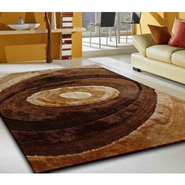 Brown llving Shag Rug 105