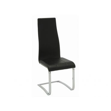 Bryn Black Leather Modern Dining Chair