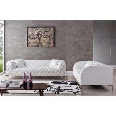 Bryson Tufted Leather Sofa