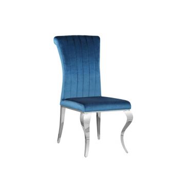 Cabriole Teal Velvet Dining Chair