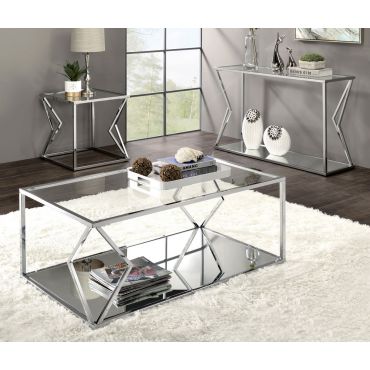 Cage Clear Glass Coffee Table