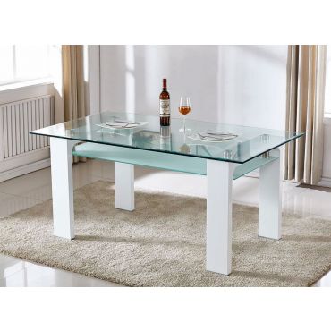 Camila Modern Glass Top Table