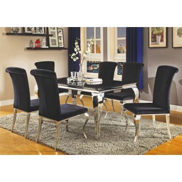 Carnell Hollywood Glam Dining Table Set