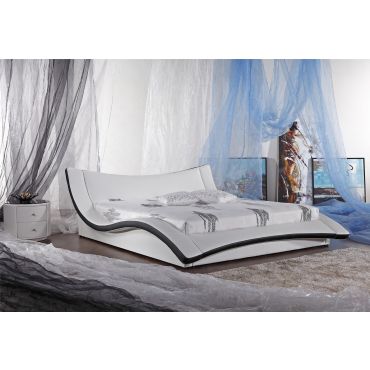 Casini Modern Platform Leather Bed