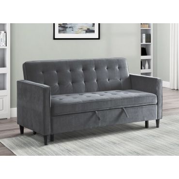 Cassie Grey Microfiber Sofa Sleeper