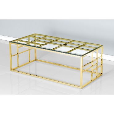 Cayla Gold Finish Coffee Table